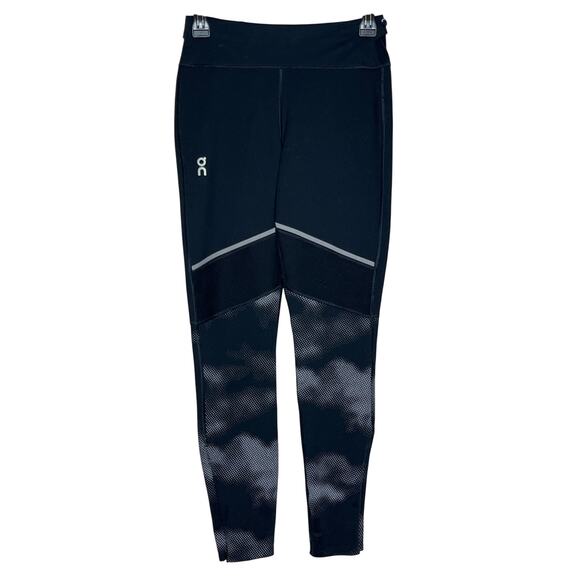 On Running Black Lumos Long Tight Size Small Zip Ankle - Picture 2 of 11